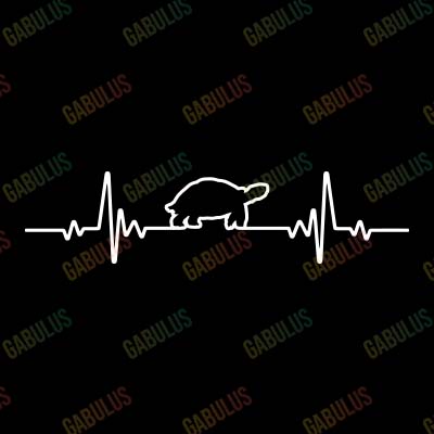 Hình dán sticker nhịp tim rùa 1 Hình dán sticker nhịp tim rùa 1